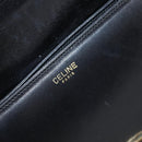 CELINE Horse Carriage Shoulder Bag Leather Black Gold Auth ep13665-18