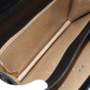 CELINE Horse Carriage Shoulder Bag Leather Black Gold Auth ep13665-12