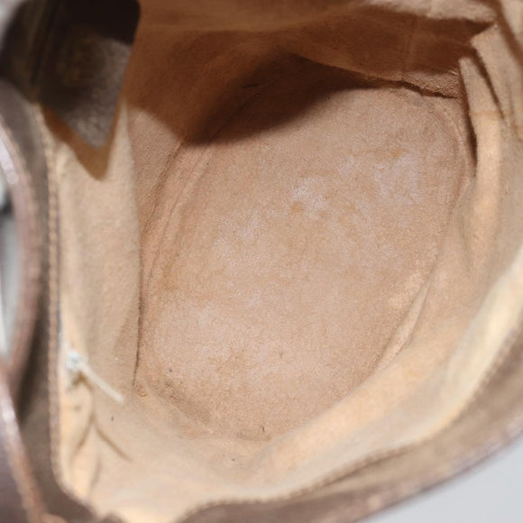 GUCCI GG Supreme Umhängetasche PVC Beige Gold Auth ep13670