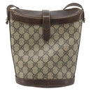 GUCCI GG Supreme Umhängetasche PVC Beige Gold Auth ep13670-2