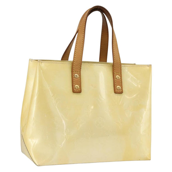 LOUIS VUITTON Monogram Vernis Reade PM Hand Bag Perle M91336 LV Auth ep13671
