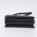 GUCCI Shoulder Bag Leather Navy Gold Auth ep13673-5