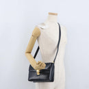 GUCCI Shoulder Bag Leather Navy Gold Auth ep13673-24