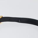 GUCCI Shoulder Bag Leather Navy Gold Auth ep13673-9