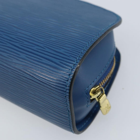 LOUIS VUITTON Epi Dauphine PM Pouch Blue M48445 LV Auth ep13675