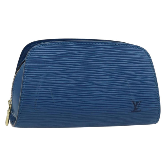 LOUIS VUITTON Epi Dauphine PM Pouch Blue M48445 LV Auth ep13675