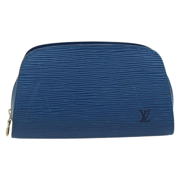 LOUIS VUITTON Epi Dauphine PM Pouch Blue M48445 LV Auth ep13675