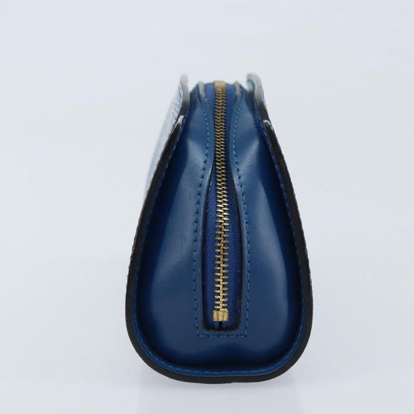 LOUIS VUITTON Epi Dauphine PM Pouch Blue M48445 LV Auth ep13675