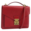 LOUIS VUITTON Epi Monceau 28 Hand Bag Red M40783 LV Auth ep13676-1