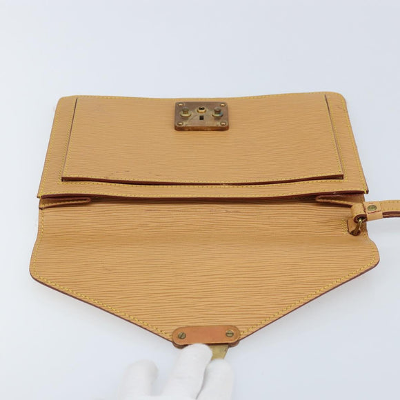 LOUIS VUITTON Epi Serie Dragonne Hand Bag Beige LV Auth ep13677