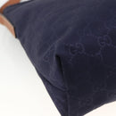GUCCI GG Canvas Shoulder Bag Nylon Navy Silver 314529 Auth ep13678-13