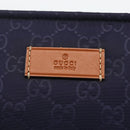 GUCCI GG Canvas Shoulder Bag Nylon Navy Silver 314529 Auth ep13678-14