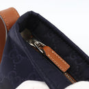 GUCCI GG Canvas Shoulder Bag Nylon Navy Silver 314529 Auth ep13678-15
