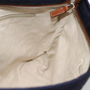 GUCCI GG Canvas Shoulder Bag Nylon Navy Silver 314529 Auth ep13678-18