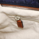 GUCCI GG Canvas Shoulder Bag Nylon Navy Silver 314529 Auth ep13678-20