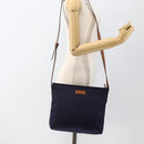 GUCCI GG Canvas Shoulder Bag Nylon Navy Silver 314529 Auth ep13678-23