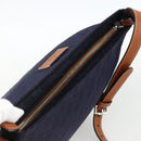 GUCCI GG Canvas Shoulder Bag Nylon Navy Silver 314529 Auth ep13678-6