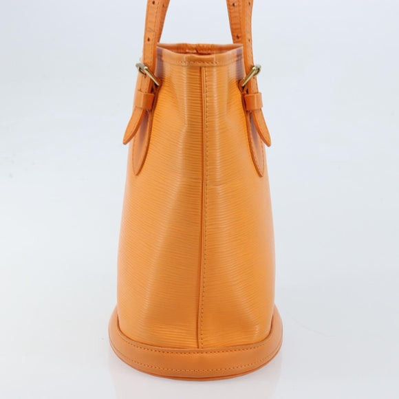 LOUIS VUITTON Epi Bucket PM Shoulder Bag Orange Mandarin M5899H LV Auth ep13679