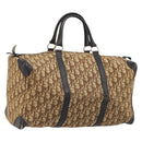 Christian Dior Trotter Canvas Boston Bag Beige Gold Auth ep13683-1