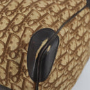 Christian Dior Trotter Canvas Boston Bag Beige Gold Auth ep13683-10