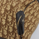 Christian Dior Trotter Canvas Boston Bag Beige Gold Auth ep13683-12