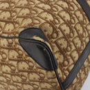 Christian Dior Trotter Canvas Boston Bag Beige Gold Auth ep13683-13