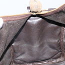 Christian Dior Trotter Canvas Boston Bag Beige Gold Auth ep13683-17