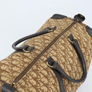 Christian Dior Trotter Canvas Boston Bag Beige Gold Auth ep13683-6