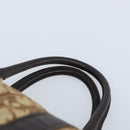 Christian Dior Trotter Canvas Boston Bag Beige Gold Auth ep13683-8