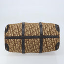 Christian Dior Trotter Canvas Boston Bag Beige Gold Auth ep13683-9