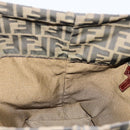 FENDI Zucca Canvas Drawstring Bag Clutch Bag Black Brown Auth ep13685-17