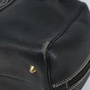 Christian Dior Hand Bag Leather Black Gold Auth ep13686-9
