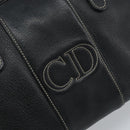 Christian Dior Hand Bag Leather Black Gold Auth ep13686-18