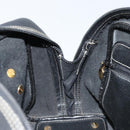 Christian Dior Hand Bag Leather Black Gold Auth ep13686-21