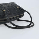 Christian Dior Hand Bag Leather Black Gold Auth ep13686-7