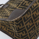 FENDI Zucca Canvas Hand Bag Black Brown Auth ep13687-11