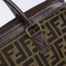 FENDI Zucca Canvas Hand Bag Black Brown Auth ep13687-14