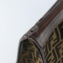 FENDI Zucca Canvas Hand Bag Black Brown Auth ep13687-16