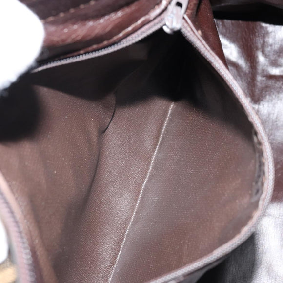 FENDI Zucca Canvas Hand Bag Black Brown Auth ep13687
