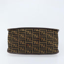 FENDI Zucca Canvas Hand Bag Black Brown Auth ep13687-9