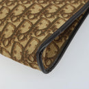 Christian Dior Trotter Canvas Schoudertas Beige Goud Auth ep13688A-10