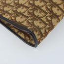 Christian Dior Trotter Canvas Schoudertas Beige Goud Auth ep13688A-13
