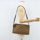 Christian Dior Trotter Canvas Schoudertas Beige Goud Auth ep13688A-20