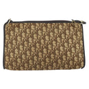 Christian Dior Trotter Canvas Schoudertas Beige Goud Auth ep13688A-3