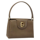 GUCCI Hand Bag Leather Beige Gold 000 406 1080 Auth ep13691-1