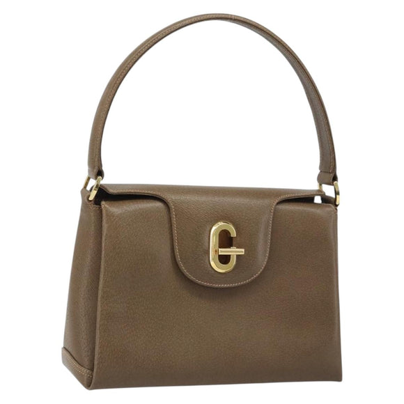 GUCCI Hand Bag Leather Beige Gold 000 406 1080 Auth ep13691