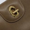 GUCCI Hand Bag Leather Beige Gold 000 406 1080 Auth ep13691-14