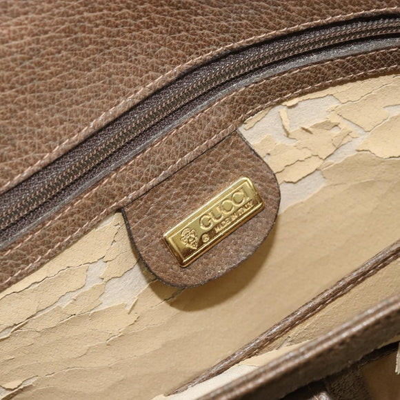 GUCCI Hand Bag Leather Beige Gold 000 406 1080 Auth ep13691