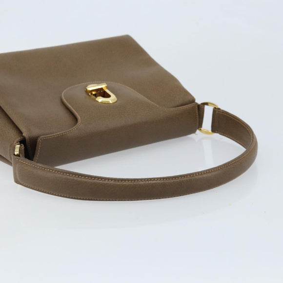 GUCCI Hand Bag Leather Beige Gold 000 406 1080 Auth ep13691
