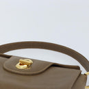 GUCCI Hand Bag Leather Beige Gold 000 406 1080 Auth ep13691-8